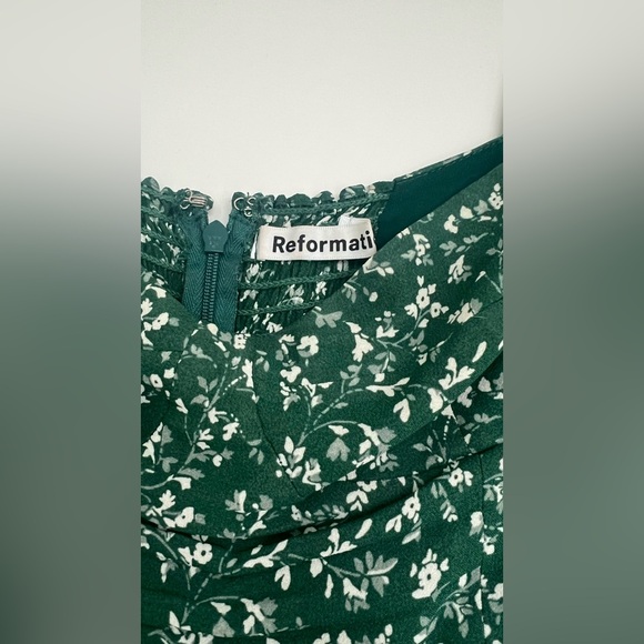 Reformation Cammi Floral Dress in Parsley - Picture 6 of 8